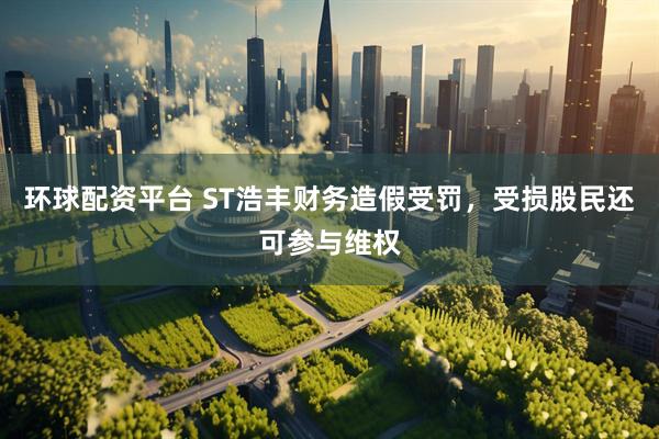 环球配资平台 ST浩丰财务造假受罚,受损股民还可参与维权