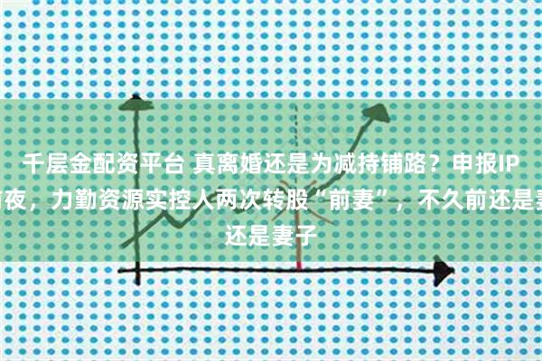 千层金配资平台 真离婚还是为减持铺路？申报IPO前夜，力勤资源实控人两次转股“前妻”，不久前还是妻子
